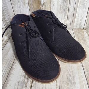 Max + Jake Boys Navy Blue Textured Chukka Desert Boots Size 4 Kids Lace Up
